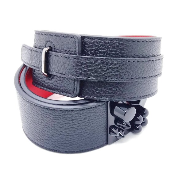 Christian Louboutin Belt Black Leather mon-461-092125
